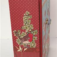 Puppenschrank "Vögel im Mohnbeet"  