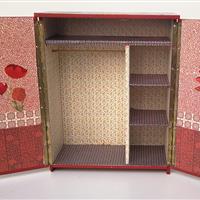Puppenschrank "Vögel im Mohnbeet"  