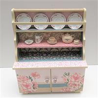 Puppengeschirrschrank "Blütenpracht"   