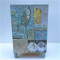 Schubladenkommode Landkartenmosaik