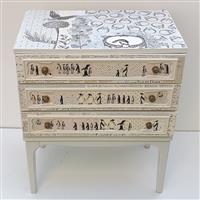 Minikommode "Tiere in Schwarz und Weiß"