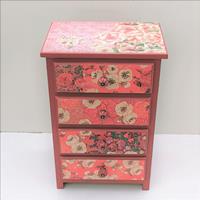 Schubladenkommode "Hibiskusblüten"