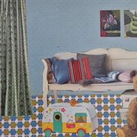 Puppenschrank "Blaues Kinderzimmer" 